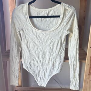 Chic Cream Lace Women's Bodysuit